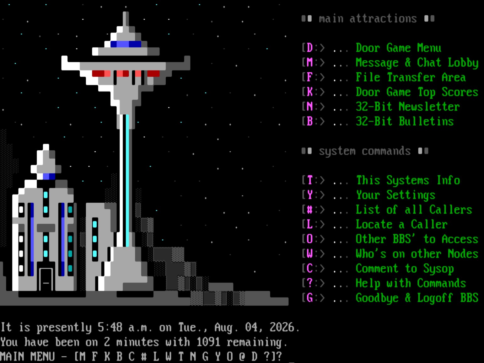 Main Menu